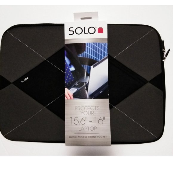 BRAND NEW Solo Sleeve Grey/Black 16 Inch Laptop - Picture 1 of 7